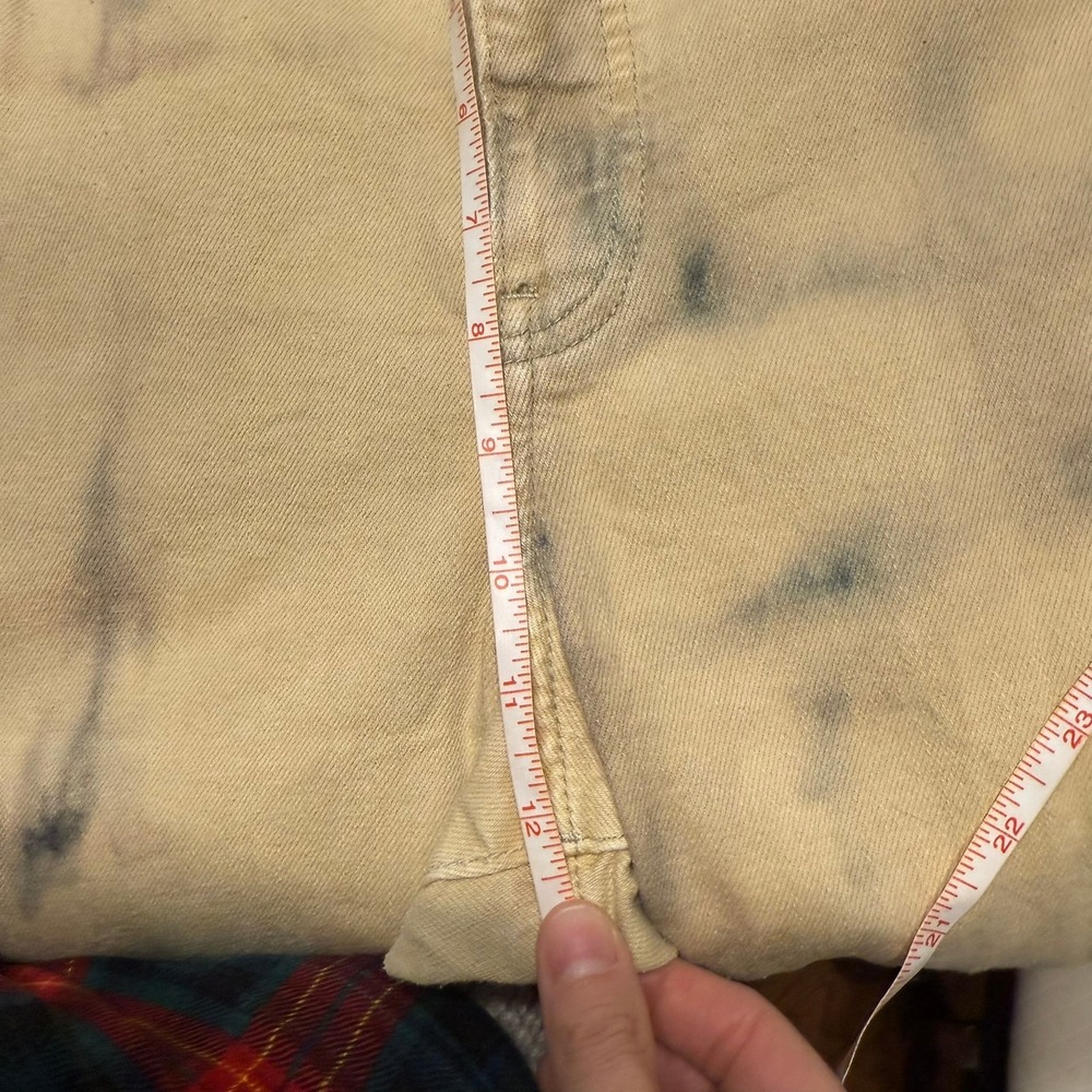 Pilcro Anthropology Women Size 31 TALL 'The Borrowed' Tan Boyfriend Jeans Grunge - Picture 13 of 16